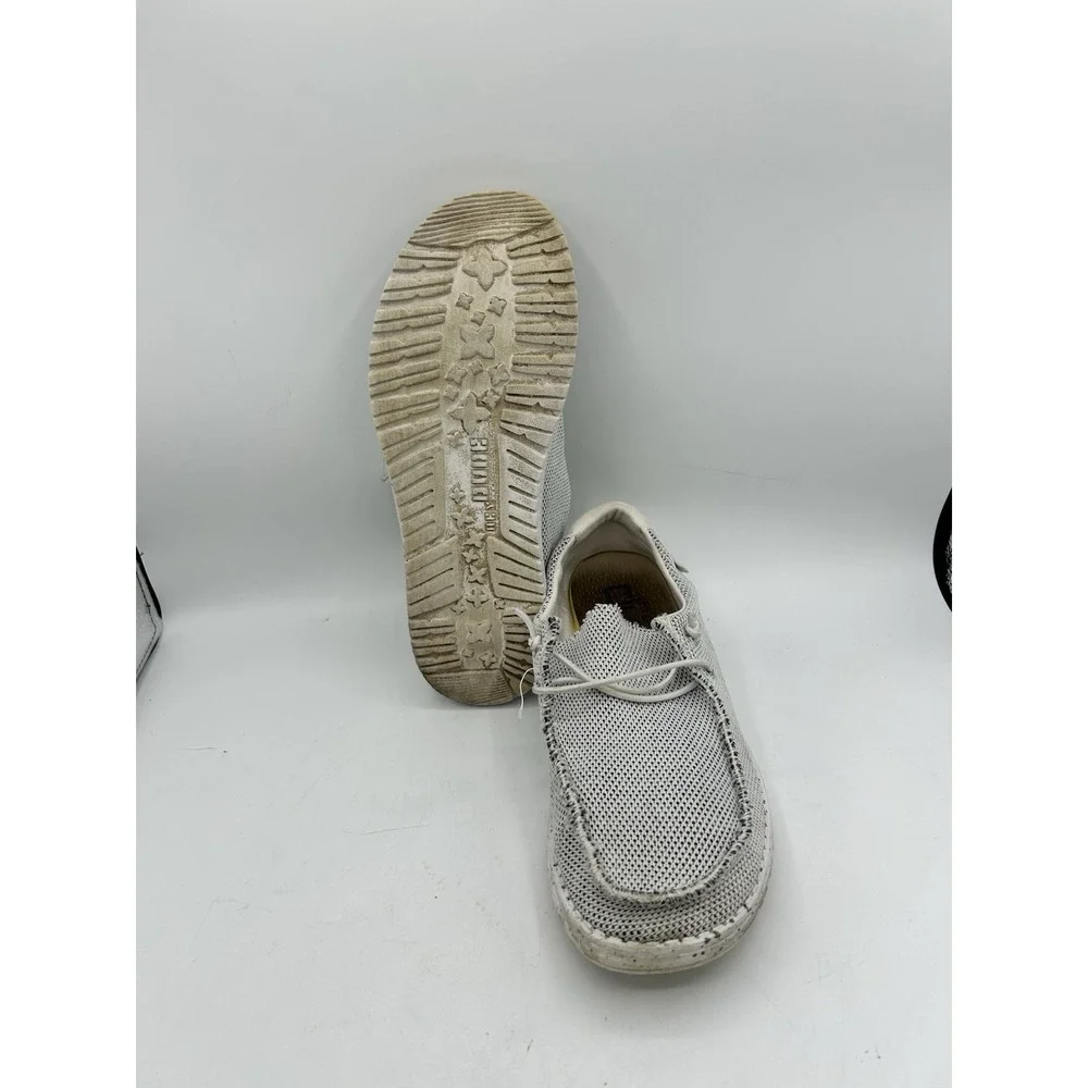 Hey Dude Wendy‎ Stone White Slip On Comfort Shoes Women's Size 8